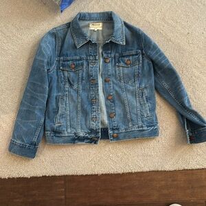 Madewell Classic Pinter Wash Denim Trucker Jean Jacket retro Large